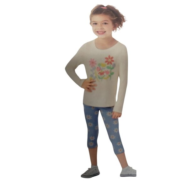 Members Mark Girls 3-Pack Leggings Daisy Print Assorted Colors Sizes 10/12  Soft - Picture 3 of 5